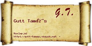 Gutt Tamás névjegykártya